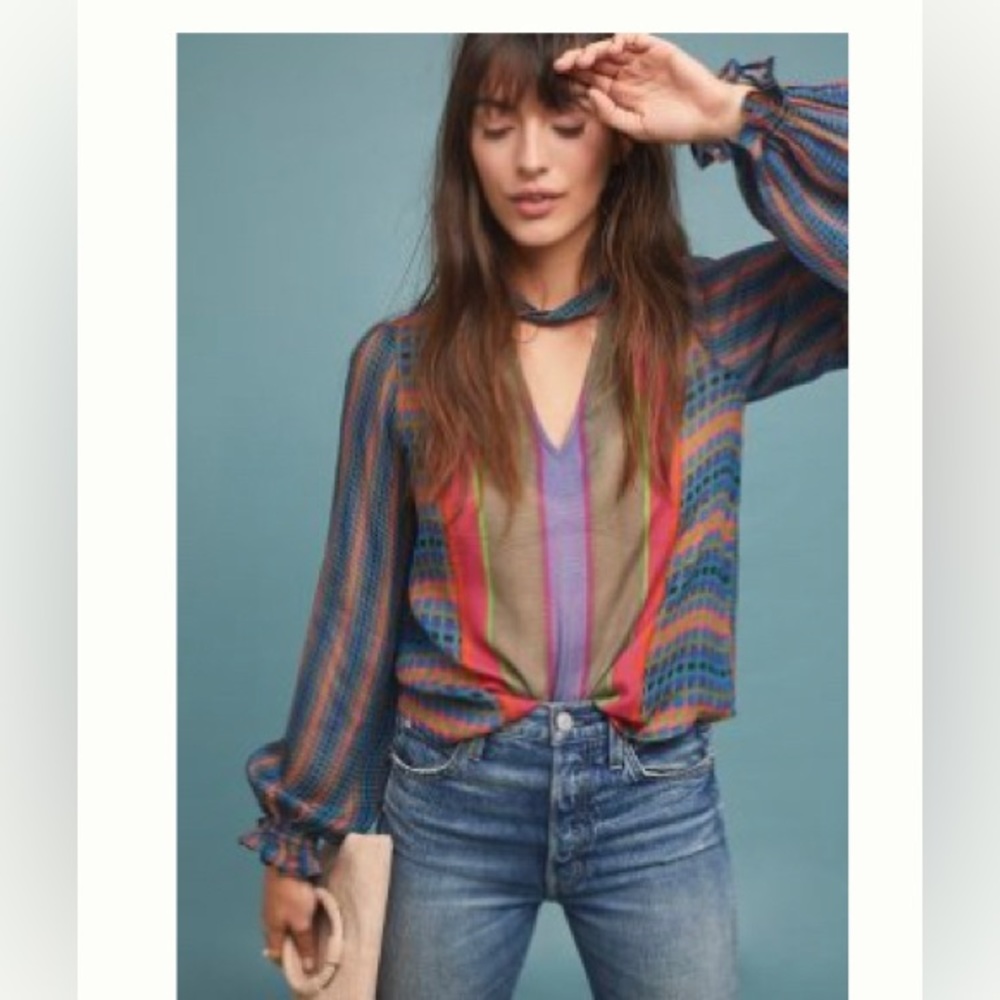 Anthropology top with BEAUTIFUL colors
